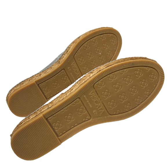 VISCATA Tan Slip-On Canvas Espradrilles NIB Size 42 Fits US 9.5 - Picture 4 of 16